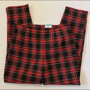 Multicolor Plaid Skinny Stretch Pants NWT Sz 16